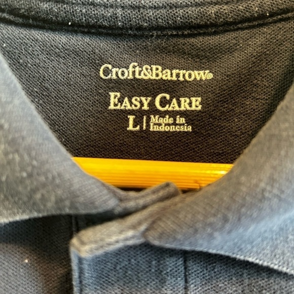 Navy Blue Long-Sleeve polo - Picture 4 of 7